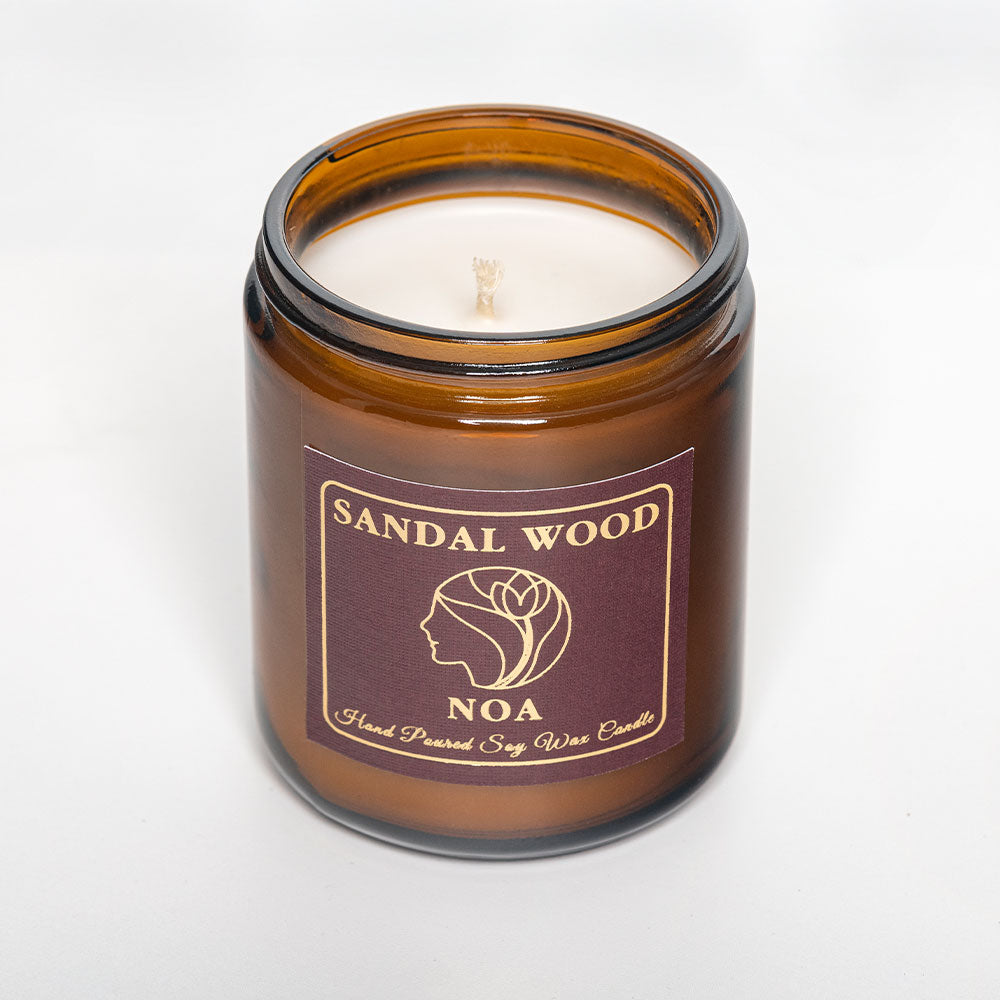 Sandal Wood Scented All Natural Soy Wax Candle