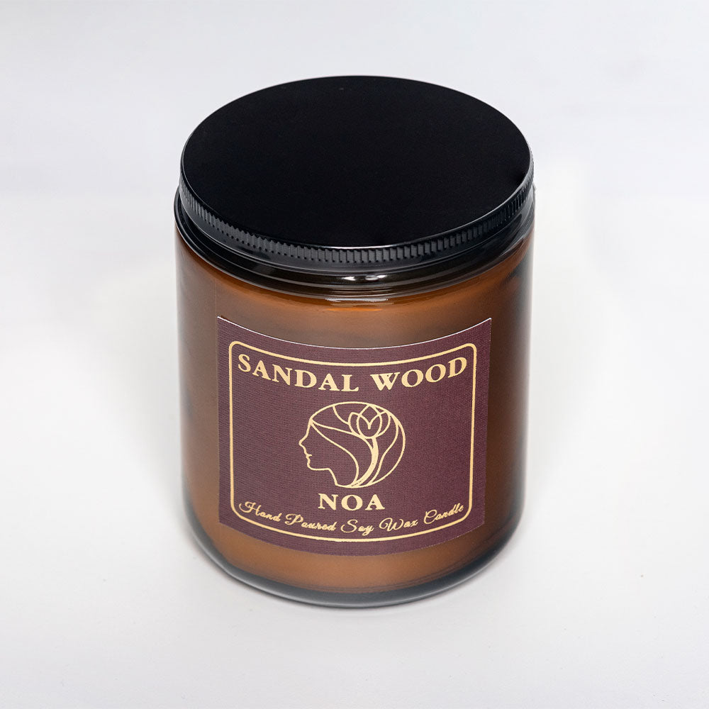 Sandal Wood Scented All Natural Soy Wax Candle