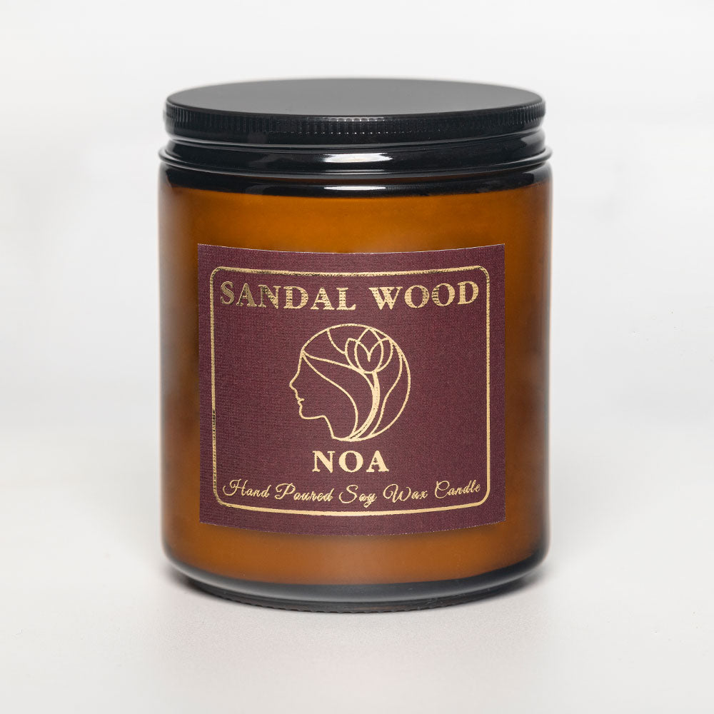 Sandal Wood Scented All Natural Soy Wax Candle